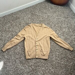 Vintage Tan Women's Cardigan Sweater